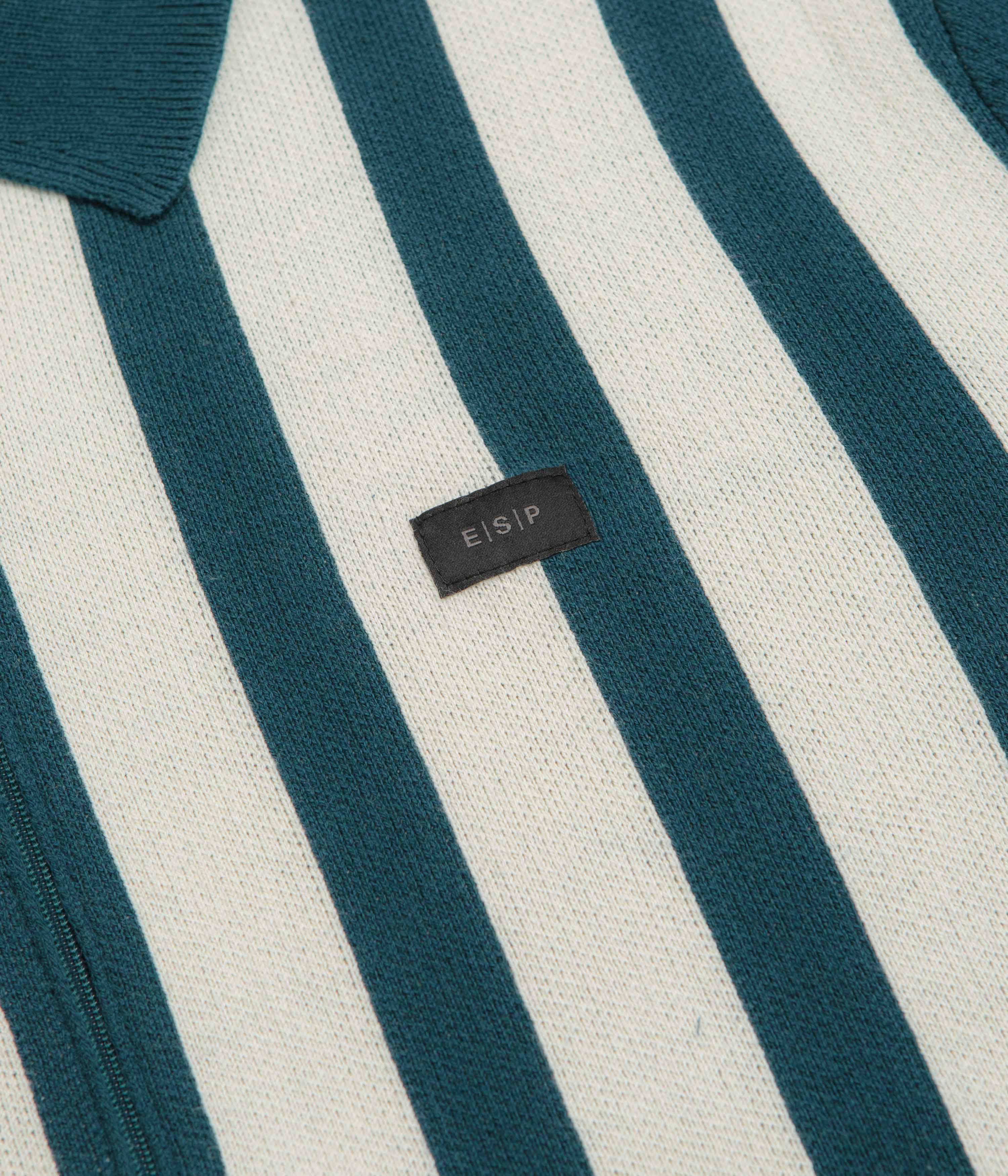 Element Special Projects Paver Zip Polo Sweatshirt - Blue Stripes