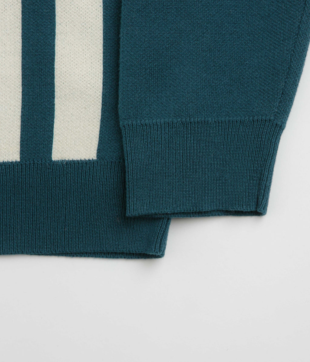 Element Special Projects Paver Zip Polo Sweatshirt - Blue Stripes