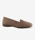 Ellie Nude – Suede Ballerina Flats for Women