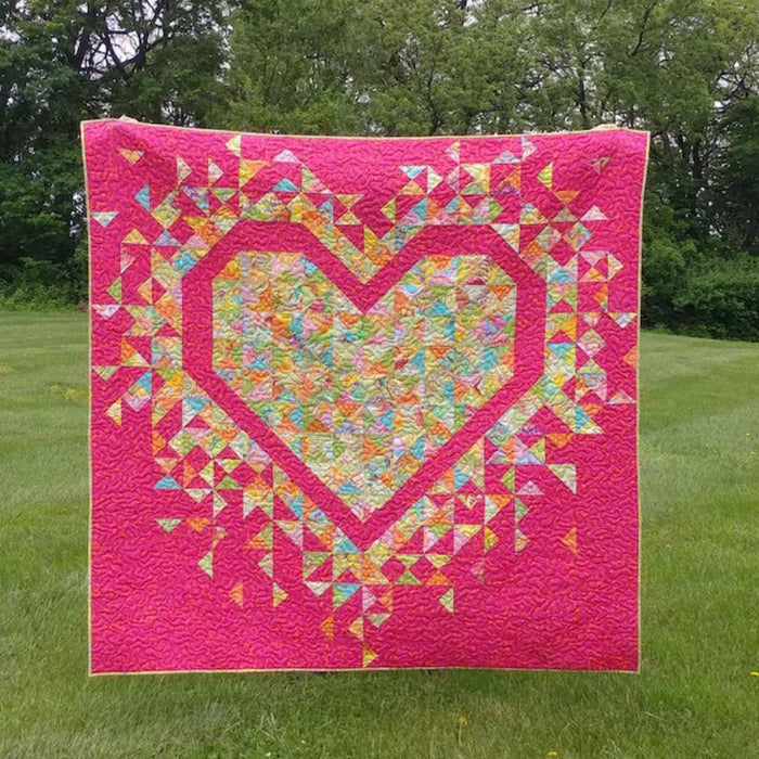 Exploding Heart Quilt Pattern | Slice of Pi Quilts | Printed Verison