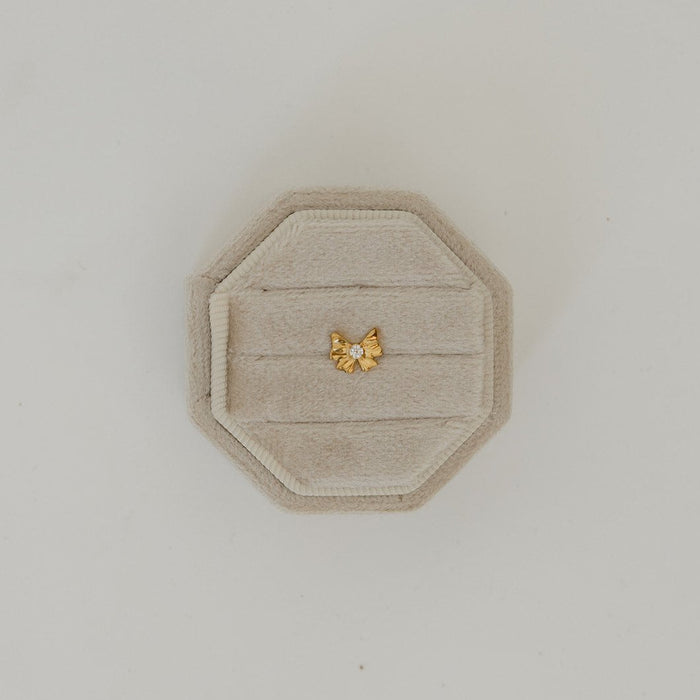 Fancy Bow Flat Back Stud