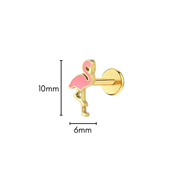 Flamingo Flat Back Stud