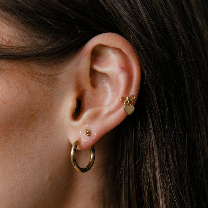 Four Bead Flat Back Stud