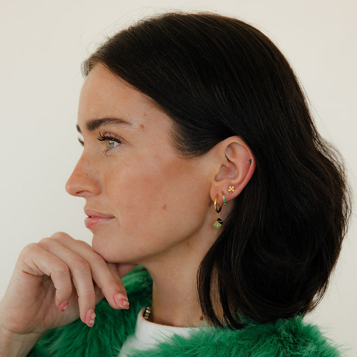 Four Leaf Clover Flat Back Stud
