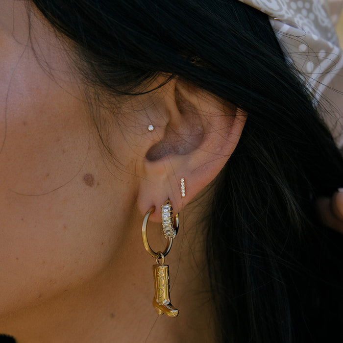 Gem Bar Flat Back Stud