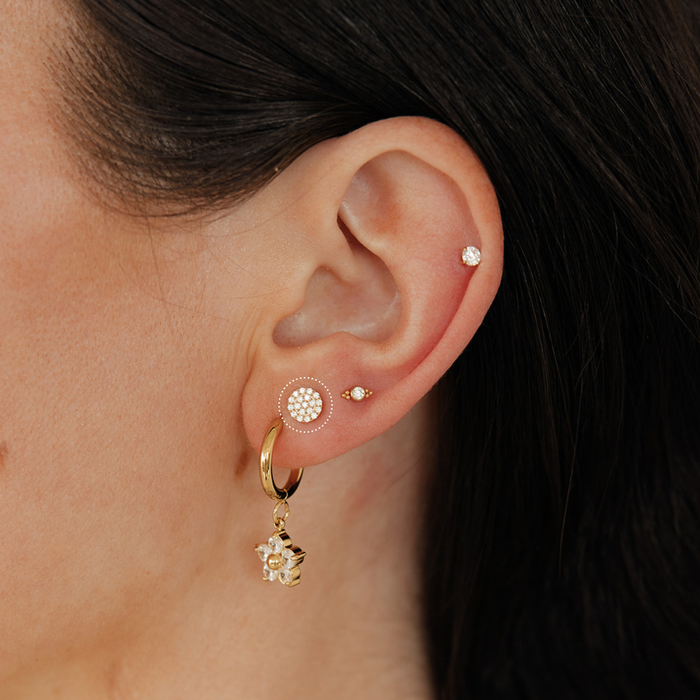 Gem Disc Flat Back Stud