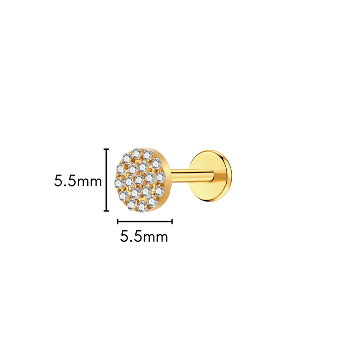 Gem Disc Flat Back Stud