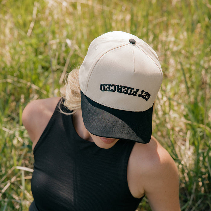 Get Pierced Trucker Hat in Black