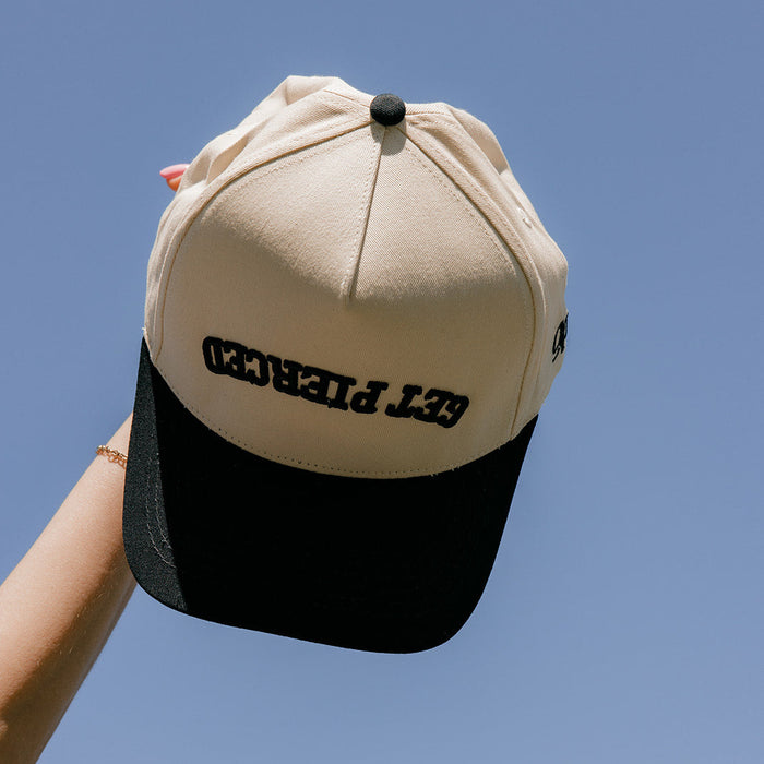 Get Pierced Trucker Hat in Black