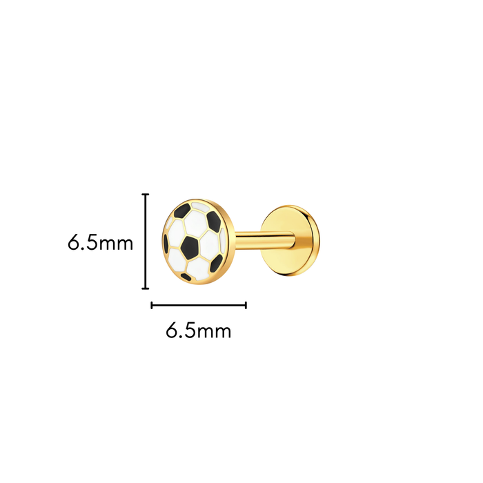 Goal Getter Enamel Flat Back Stud