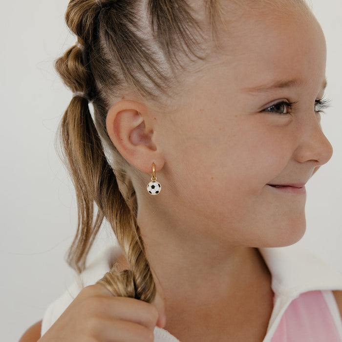 Goal Getter Enamel Hoop Charm