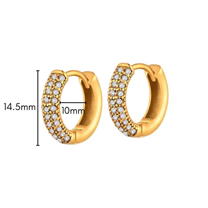 Golden Glow Hoops