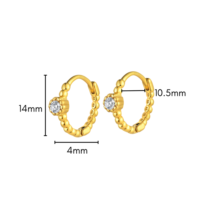 Good Fortune Beaded Hoops