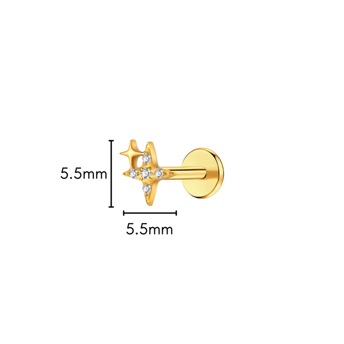 GP 4-Point Flat Back Stud