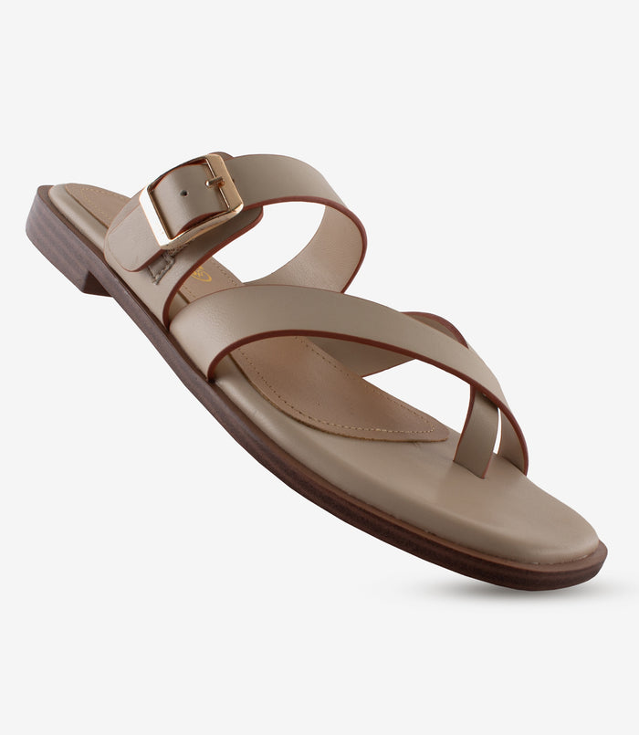 Hazel Cream – Toe-Ring Flats for Women