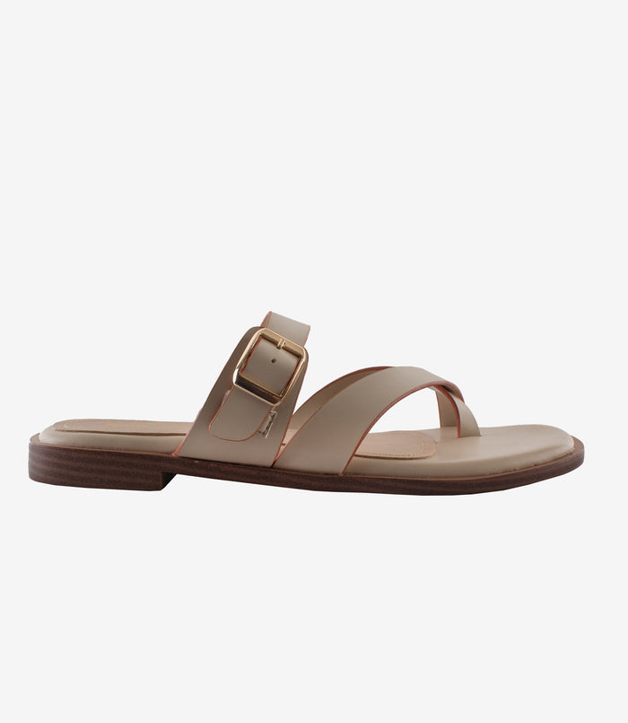 Hazel Cream – Toe-Ring Flats for Women