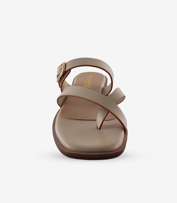 Hazel Cream – Toe-Ring Flats for Women