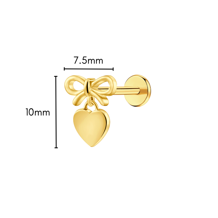 Heartstrings Flat Back Stud