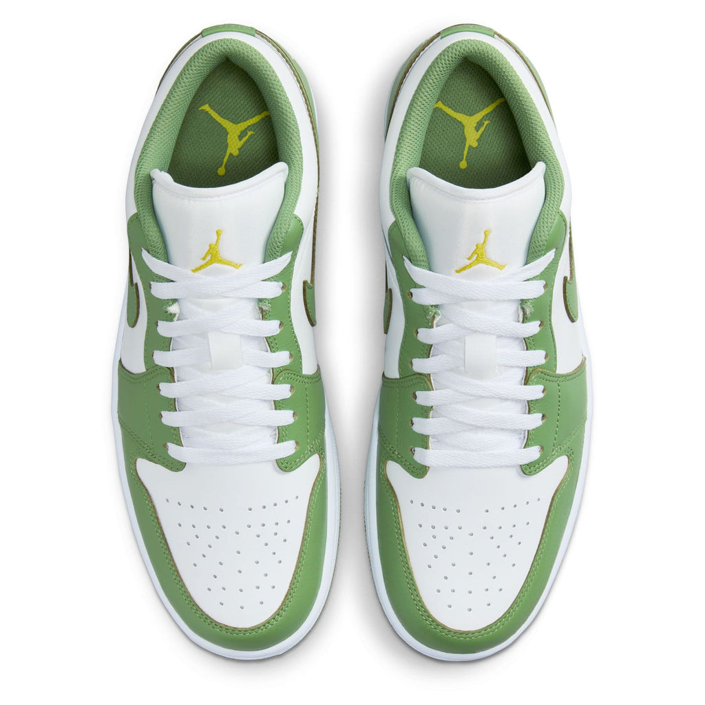 Men's Jordan 1 Low SE White/Chlorophyll-Lightening (HF4823 100)