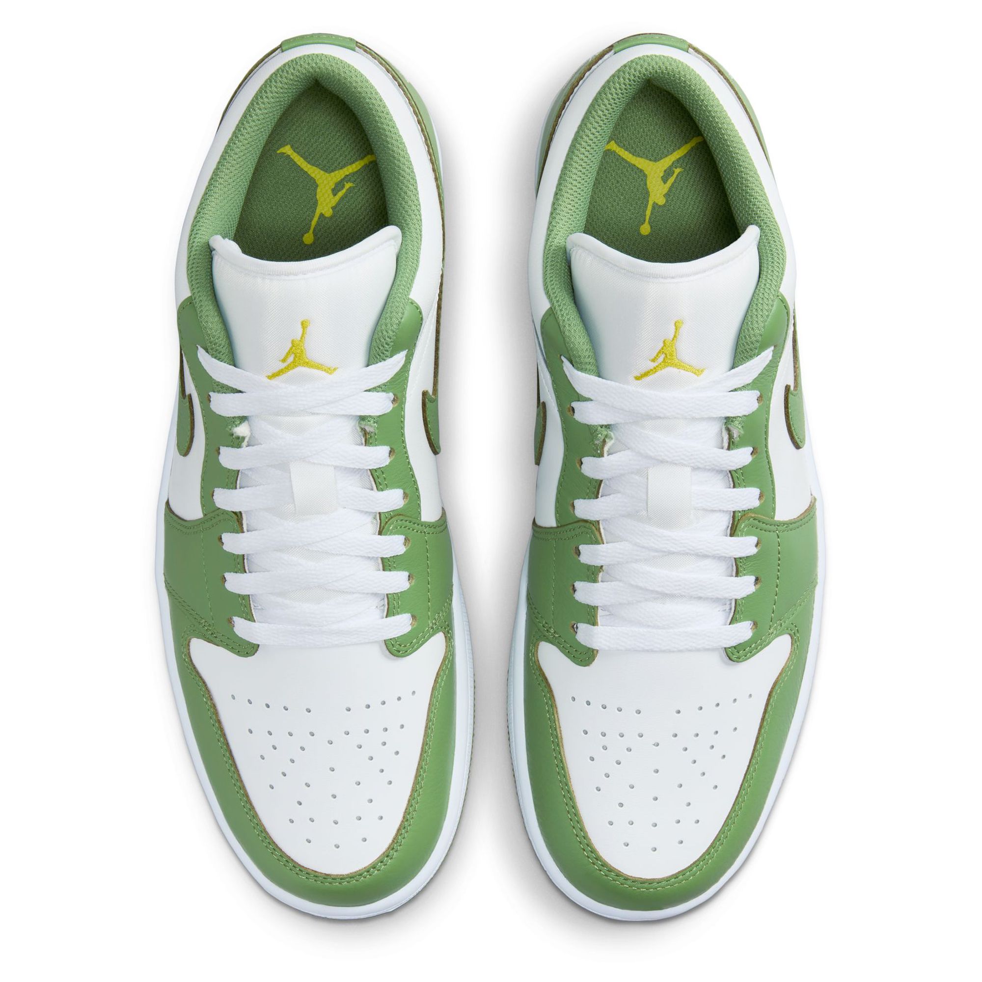 Men's Jordan 1 Low SE White/Chlorophyll-Lightening (HF4823 100)