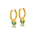Holly Charm Hoops