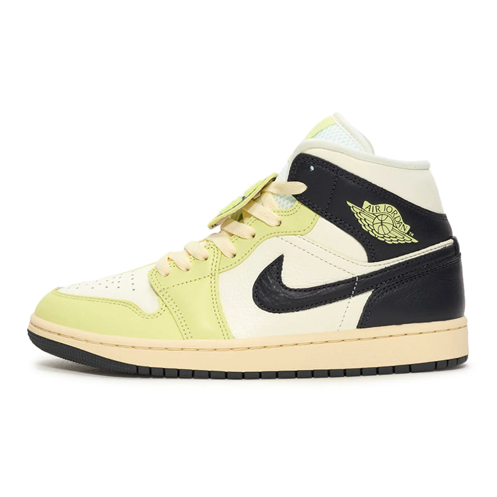 Women's Air Jordan 1 Mid SE Sail/Luminous Green-Anthracite (HQ3008 130)