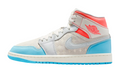 Women's Jordan 1 Mid Sail/Blue Chill-Hot Lava (IM7420 133)