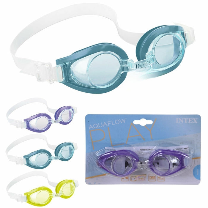 INTEX Aqua Flow 55602 Schwimmbrille – für Kinder & Erwachsene (7–88 J.) | 3 Farben
