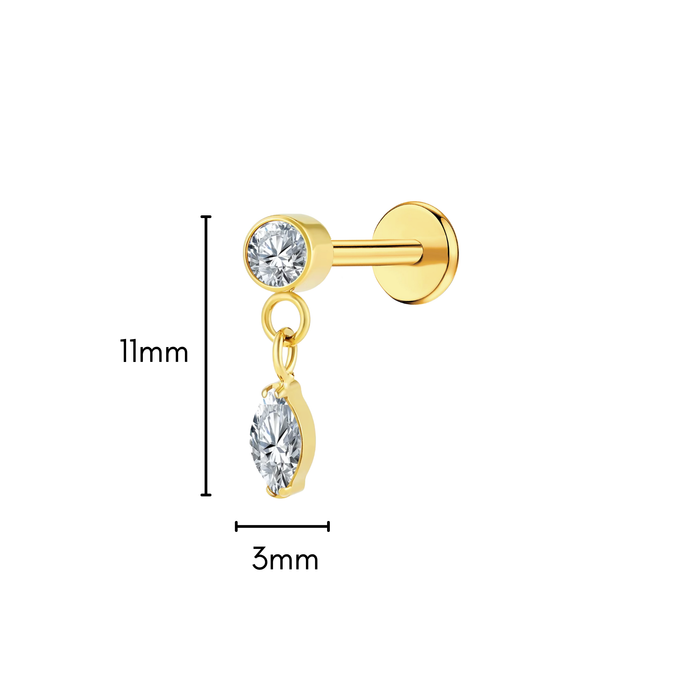 Isla Flat Back Stud