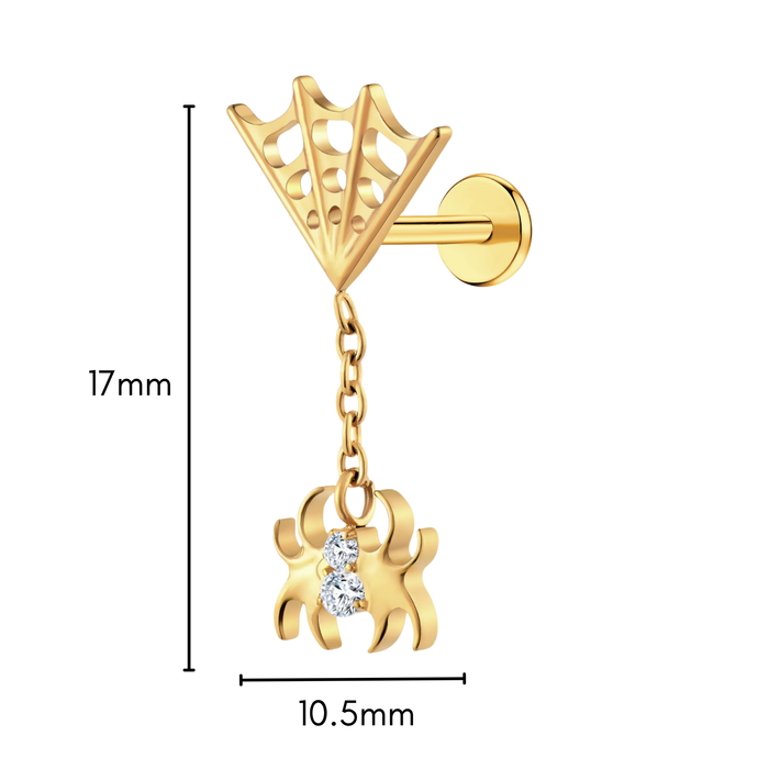 Itsy Bitsy Spider Flat Back Stud