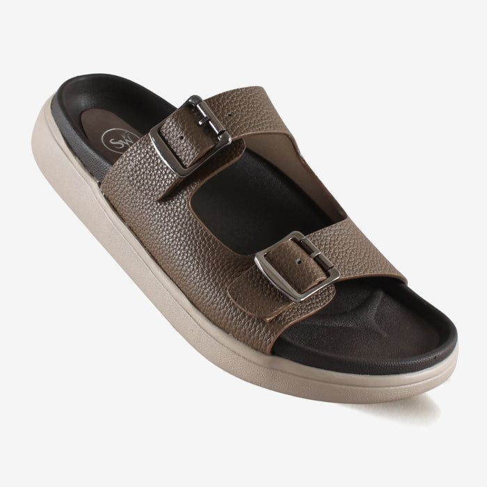 Jade Slides – Brown Comfort Sandals for Women