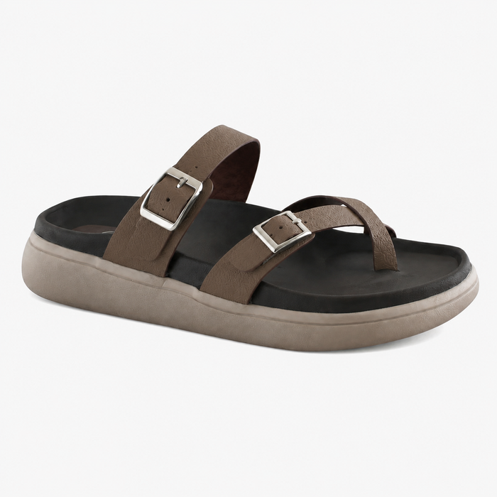 Jade Toe Strap – Brown Comfort Sandals for Women