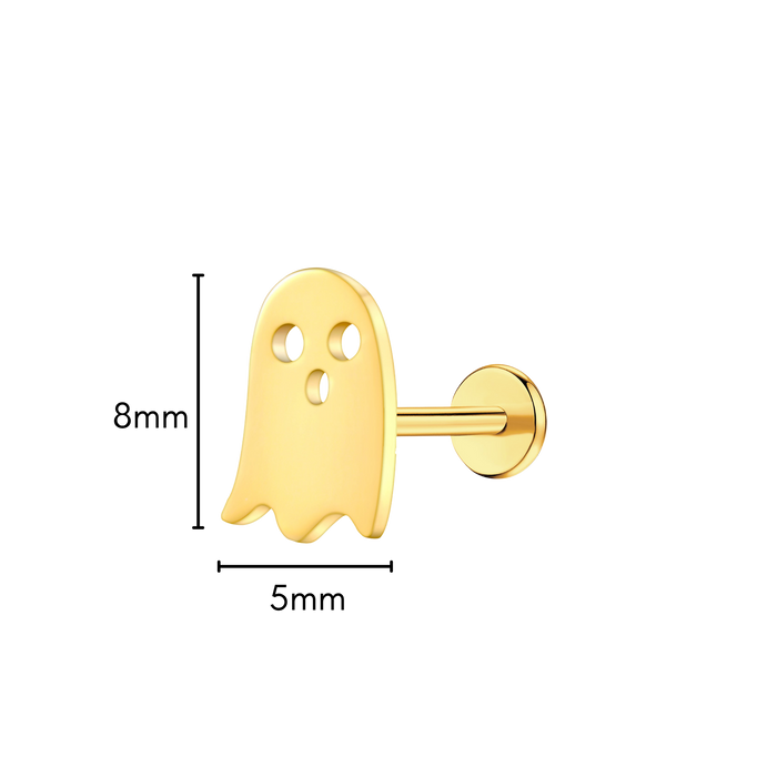 Large Ghost Flat Back Stud