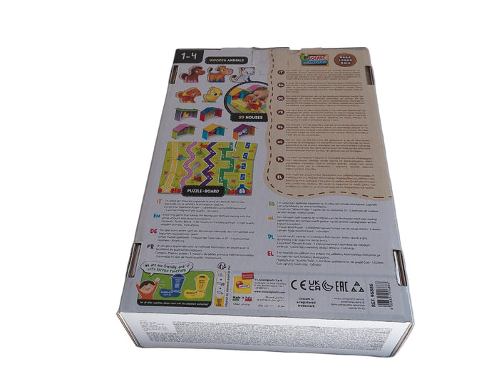 Lisciani Montessori Holzpuzzle – Baby Farm, 27 Teile (1–4 Jahre)