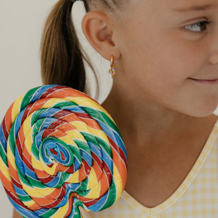 Lollipop Charm Hoops
