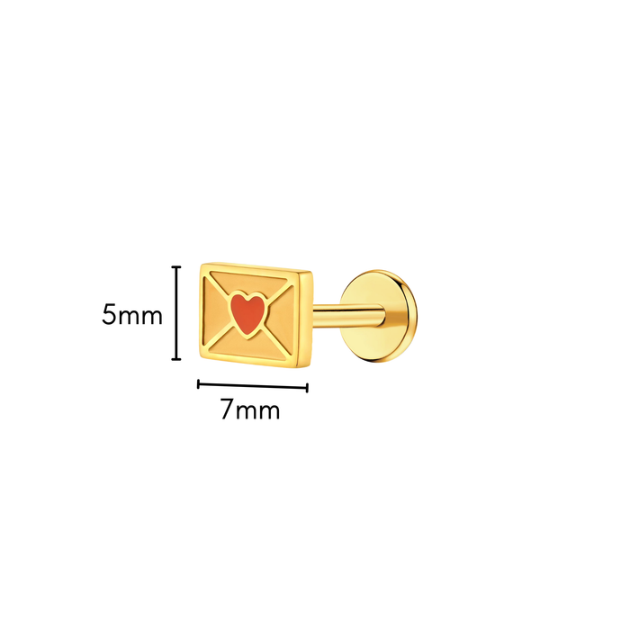 Love Letter Flat Back Stud