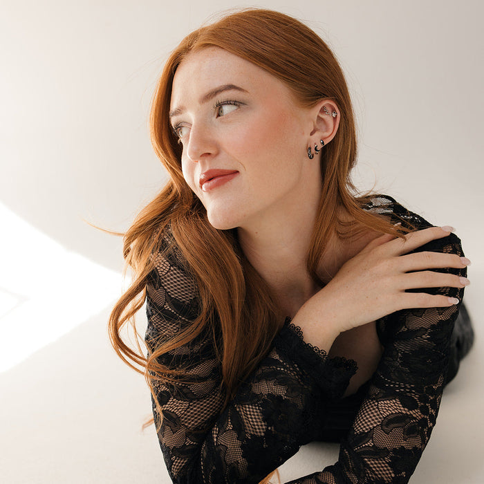 Luna Enamel Hoops
