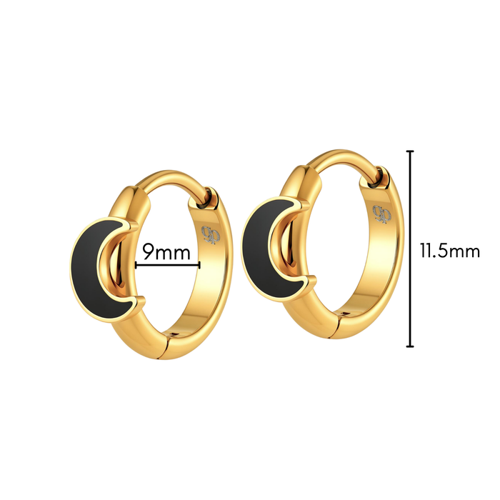 Luna Enamel Hoops
