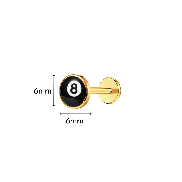 Magic 8 Ball Flat Back Stud