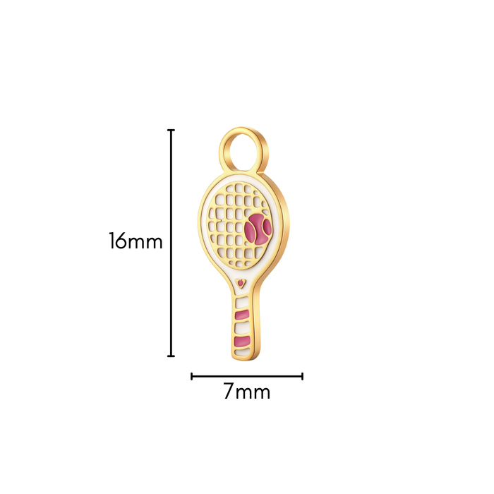 Match Point Enamel Hoop Charm