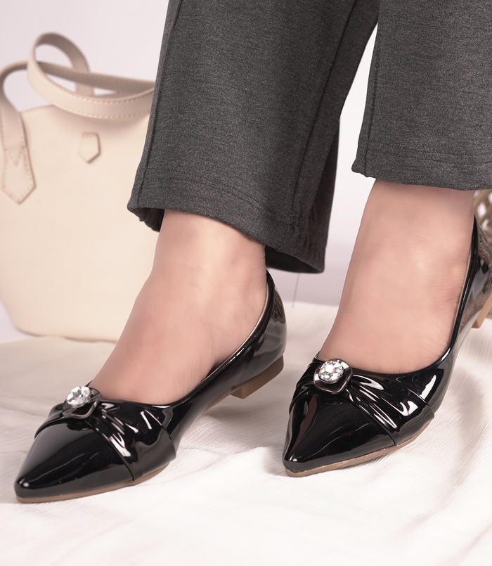 Mia – Black Ballerina Flats for Women