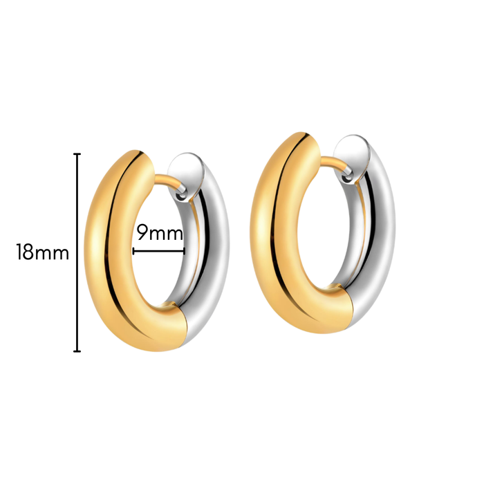 Mixed Metal Hoops
