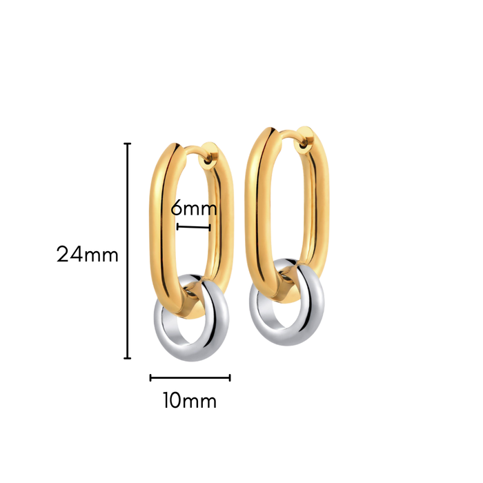 Mixed Mood Hoops in Titanium