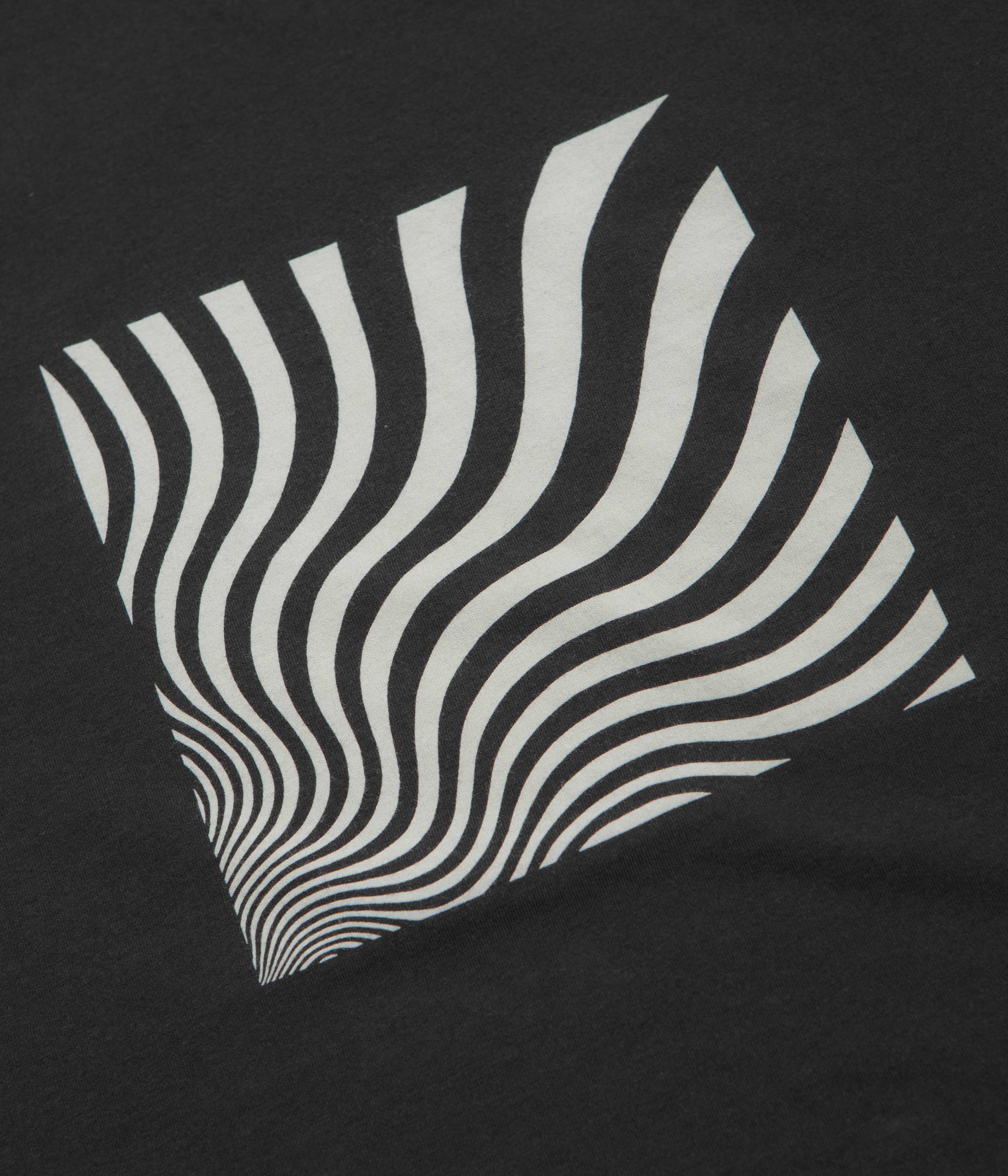 Mollusk Optic Wave T-Shirt - Faded Black