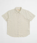 Mollusk Summer Short Sleeve Shirt - Natural / Navy Dobby