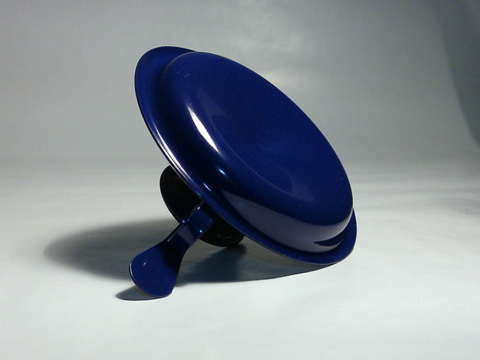 Münder Email Kerzenhalter beschichtet 14,5 cm x 13,0 cm x 6 cm, Farbe blau mit blauem Rand