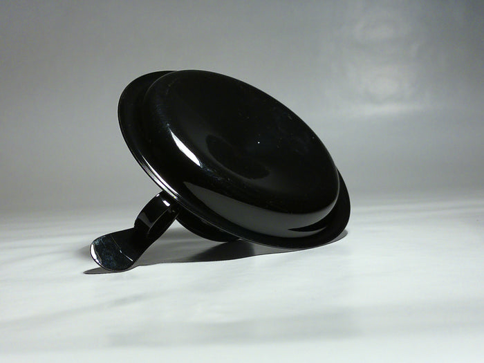 Münder Email Kerzenhalter beschichtet 14,5 cm x 13,0 cm x 6 cm, Farbe schwarz mit schwarzem Rand (Kopie)