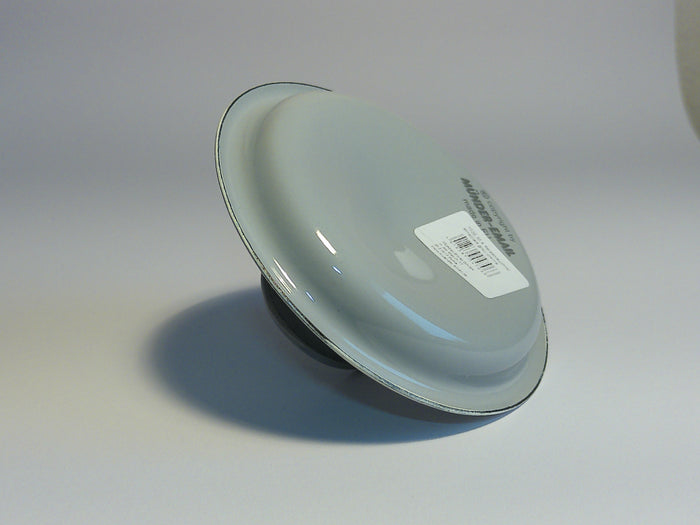 Münder Email Kerzenhalter emailliert 14,5 cm x 13,0 cm x 6 cm, Farbe grau mit weißem Rand