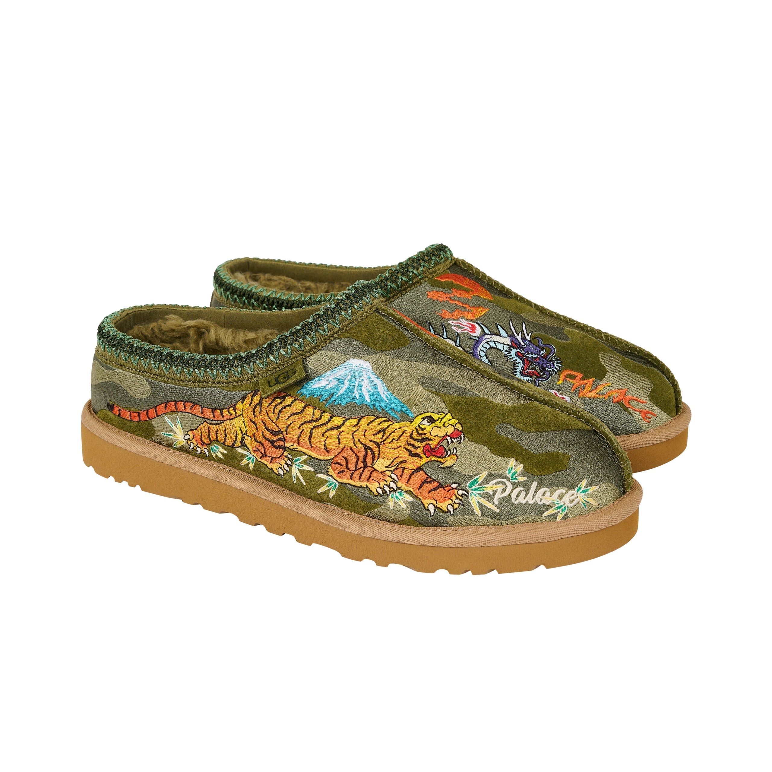 Palace UGG Tasman Slipper Burnt Olive Camo