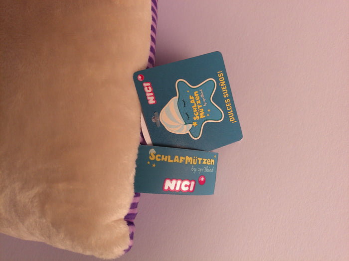 Nici Schlafmützenkissen – Eule Olafina, 43 × 25 × 10 cm, Plüsch